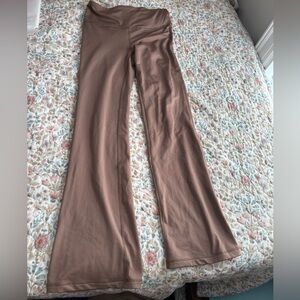 Velocity Fleece Line Roxy Flare Leggings Tan Size M
